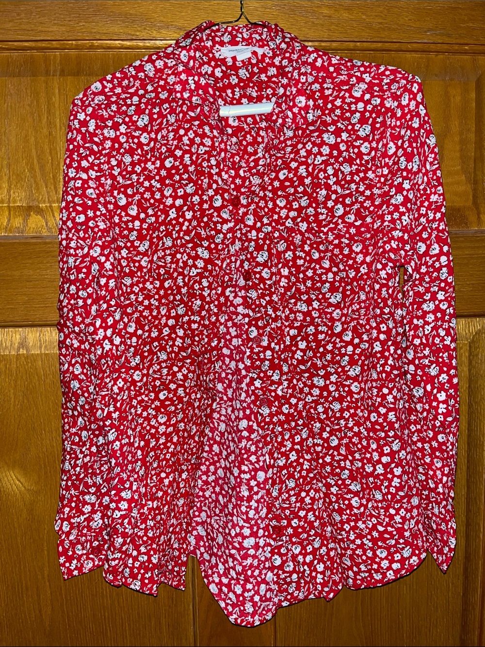 beachlunchlounge Red Floral Button-Down Shirt